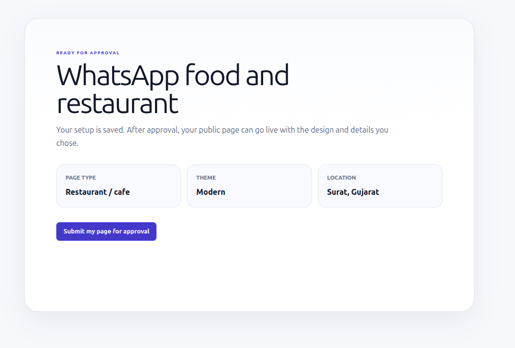 WhatsApp food and restaurant